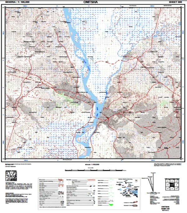 Nigeria 1:100,000 Topographic Map
