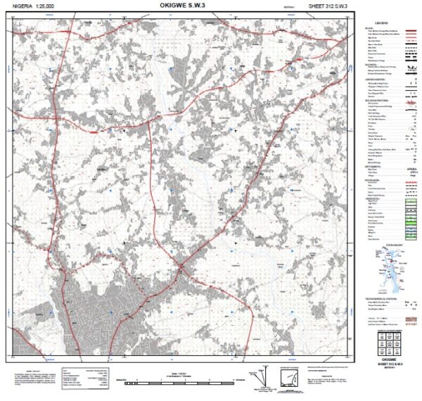 Nigeria 1:25,000 Topographic Map